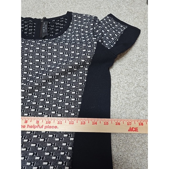 RAG & BONE Datia Combo Knit Sheath Dress Form Fitting Stretch Full Zip LARGE - Picture 9 of 10